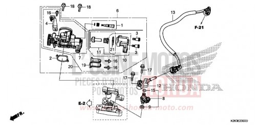 THROTTLE BODY MSX125F de 2015
